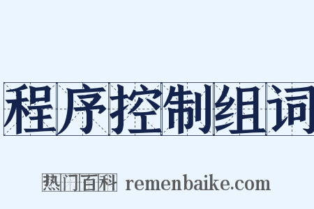 程序控制组词是什么意思的图片
